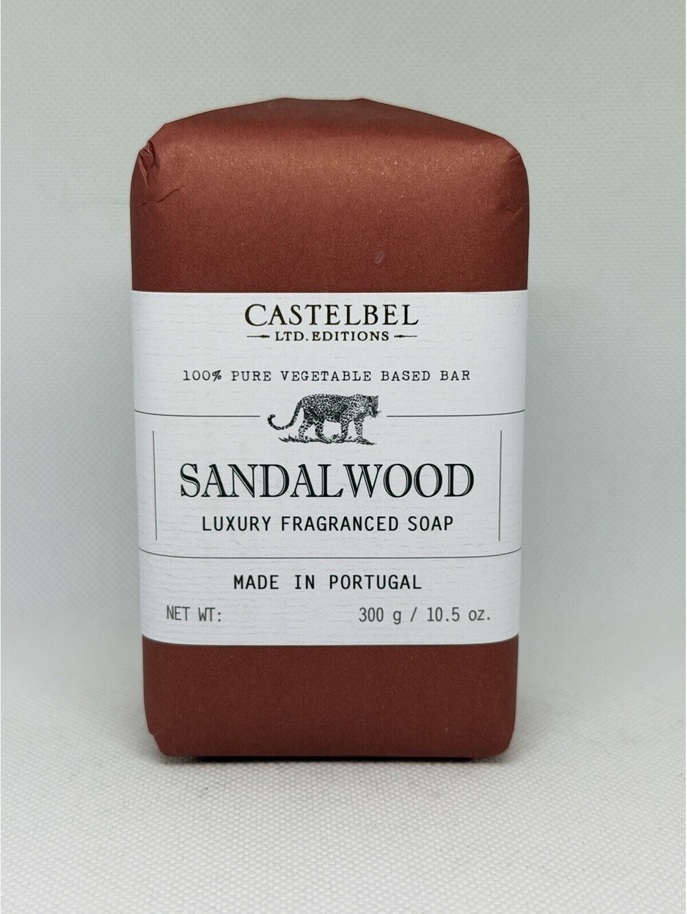 Castelbel Portugal Large Luxury Bar Soap - Sandalwood-Pure Vegetable Based Bar